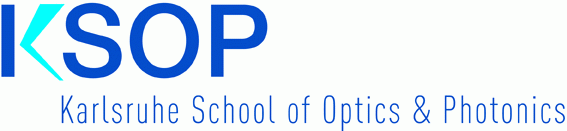 Logo of the Karlsruhe School of Optics and Photonics.