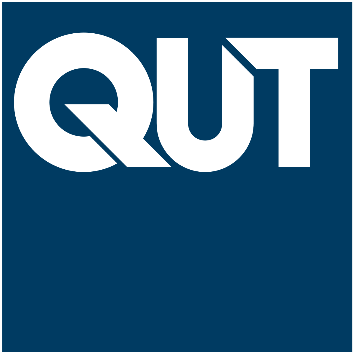 Logo of the Queensland University of Technology (QUT).
